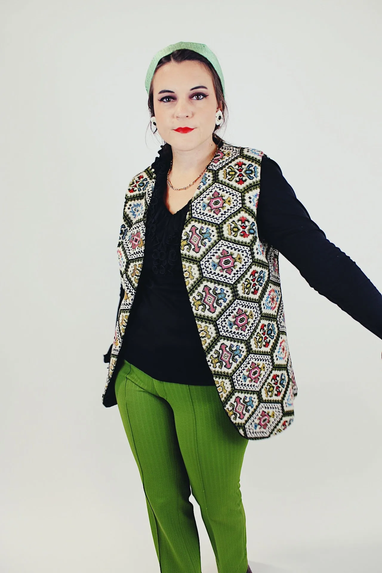 Printed Tapestry Vest