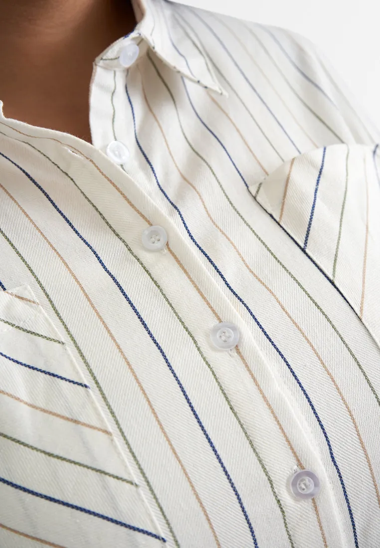 Ramona Colorful Stripes Long Tunic Shirt