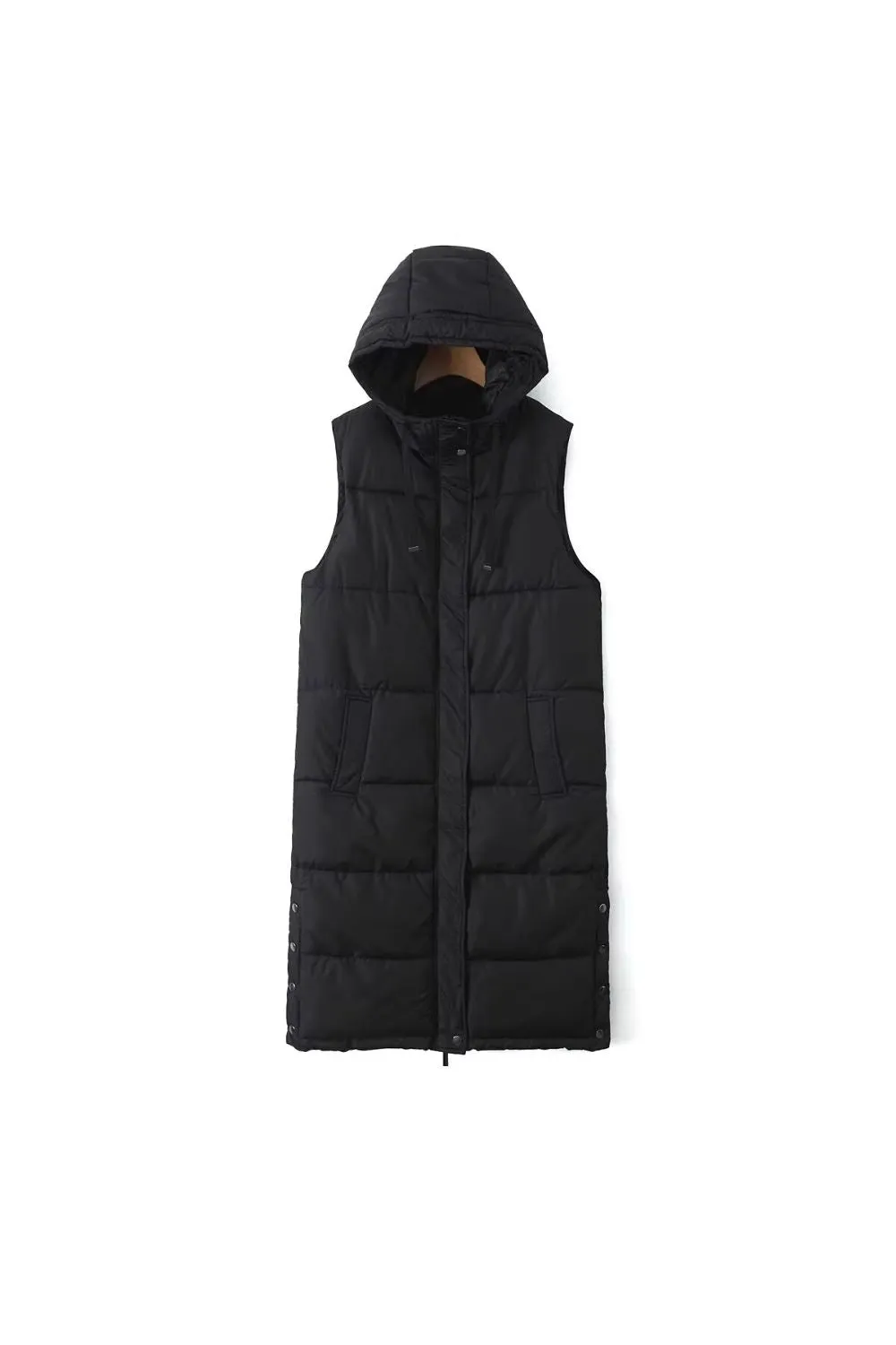 'Robin' Chic Long Hooded Cotton Vest
