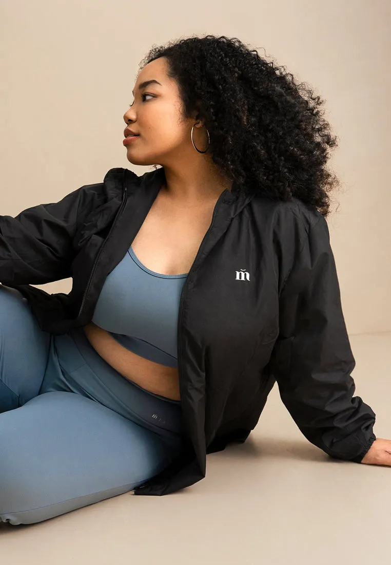 Robust Crop Top Style Sports Bra - Black