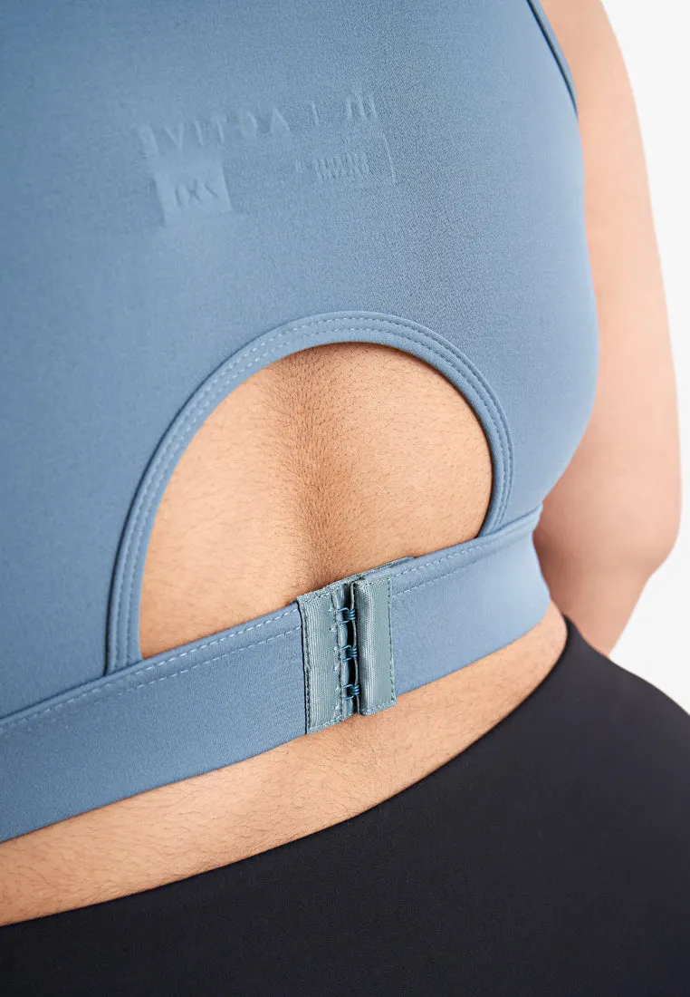 Robust Crop Top Style Sports Bra - Black