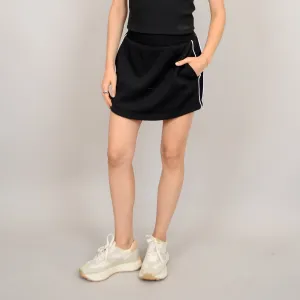 SANTIA SOFT KNIT MINI SKIRT - BLACK WHITE