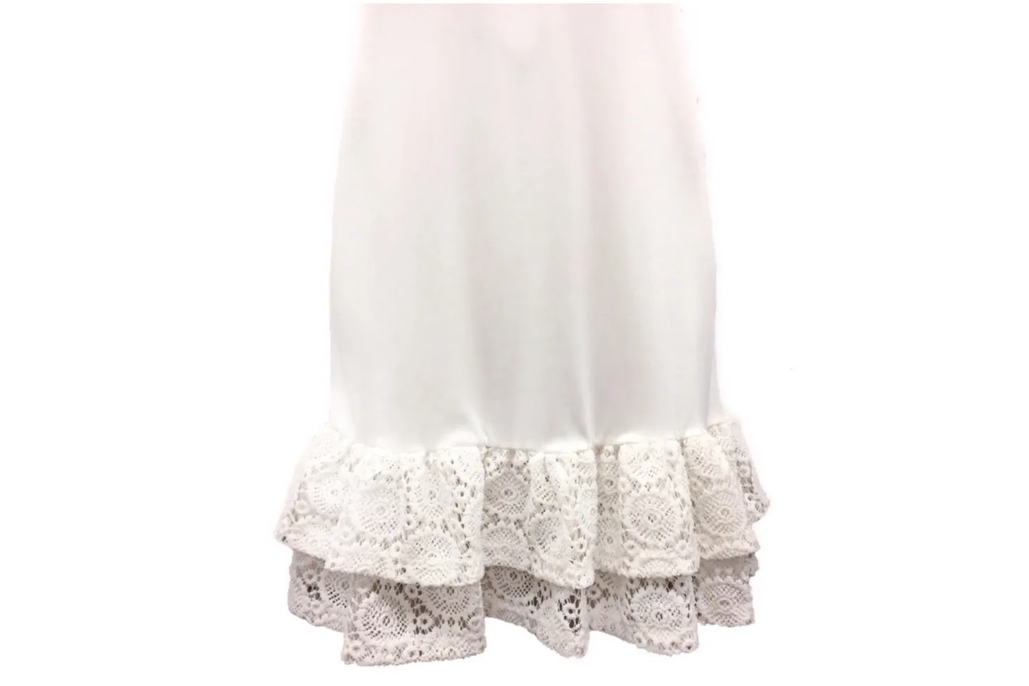 Skirt Slip Extender with Crochet Lace Hem