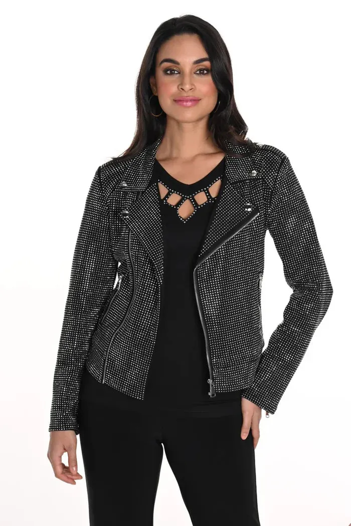Slim Fit Rhinestone Jacket