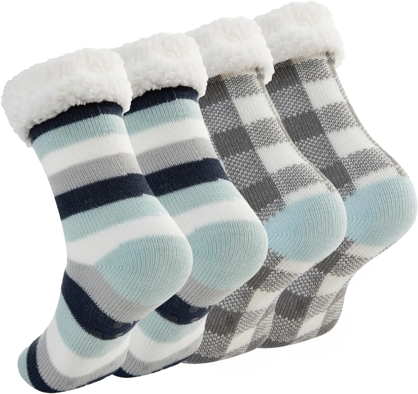 Sock Slippers for Women - 2 Pack Non Slip Socks