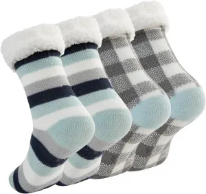 Sock Slippers for Women - 2 Pack Non Slip Socks
