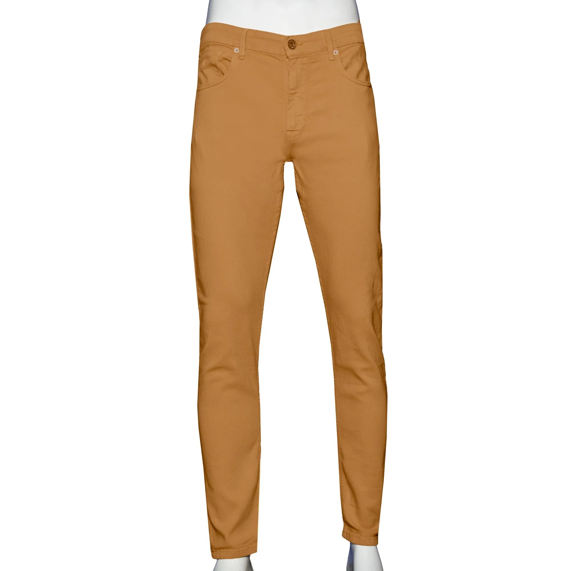Soft Stretch Slim Fit Jeans - Burnt Orange