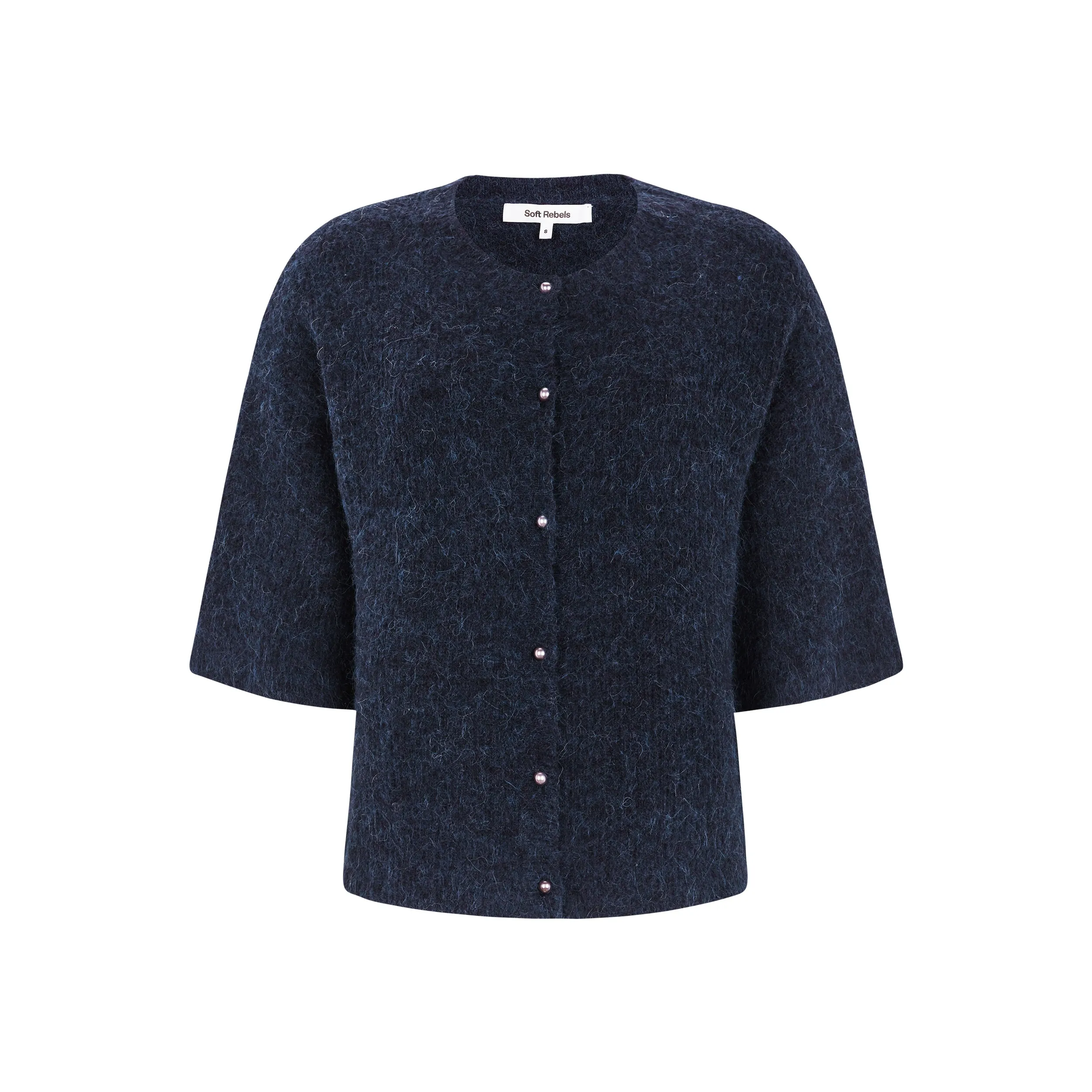 SRHema SS Cardigan knit - Total Eclipse