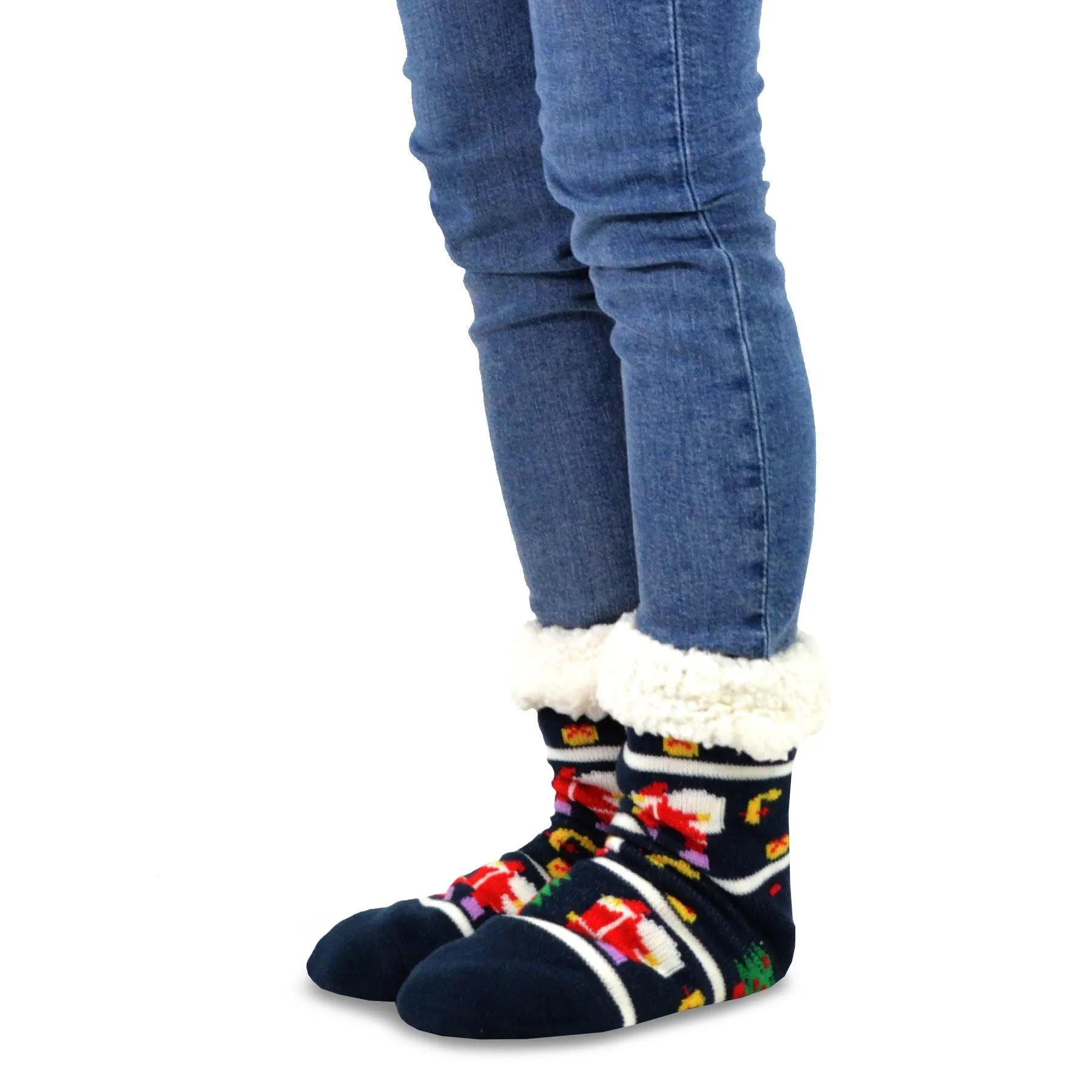TeeHee Socks Women's Double Layered Polyester Crew Assorted 3-Pack (X1296)
