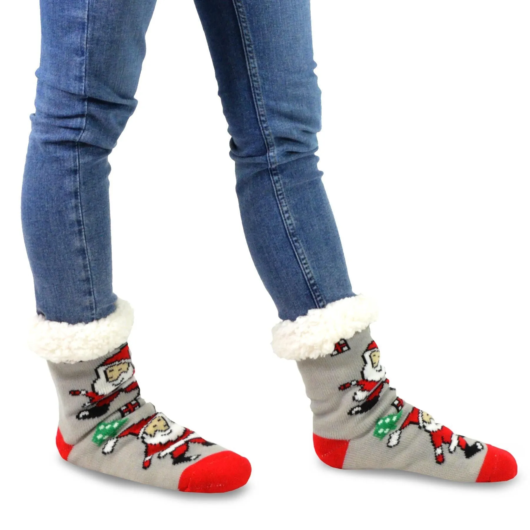 TeeHee Socks Women's Double Layered Polyester Crew Assorted 3-Pack (X1296)