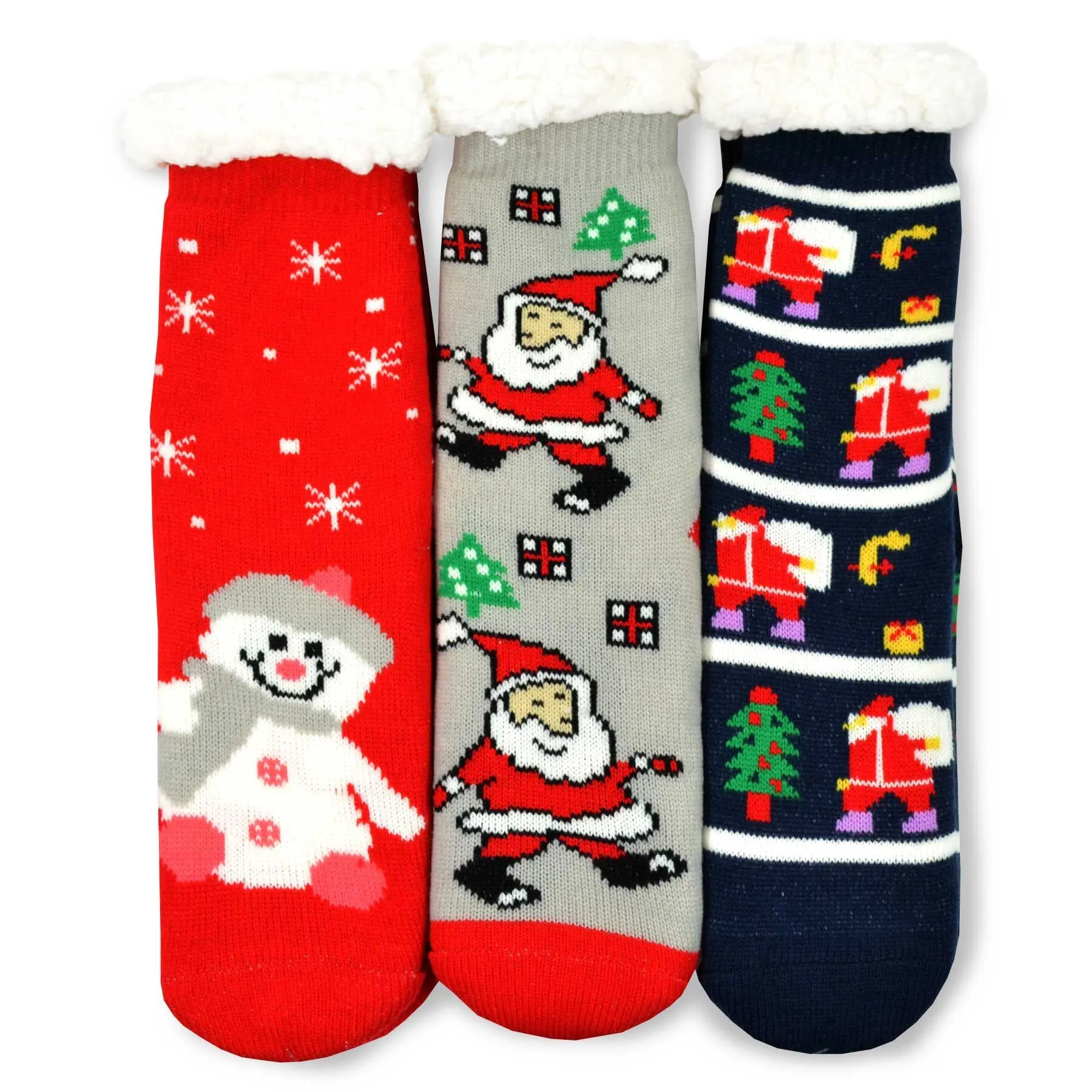 TeeHee Socks Women's Double Layered Polyester Crew Assorted 3-Pack (X1296)