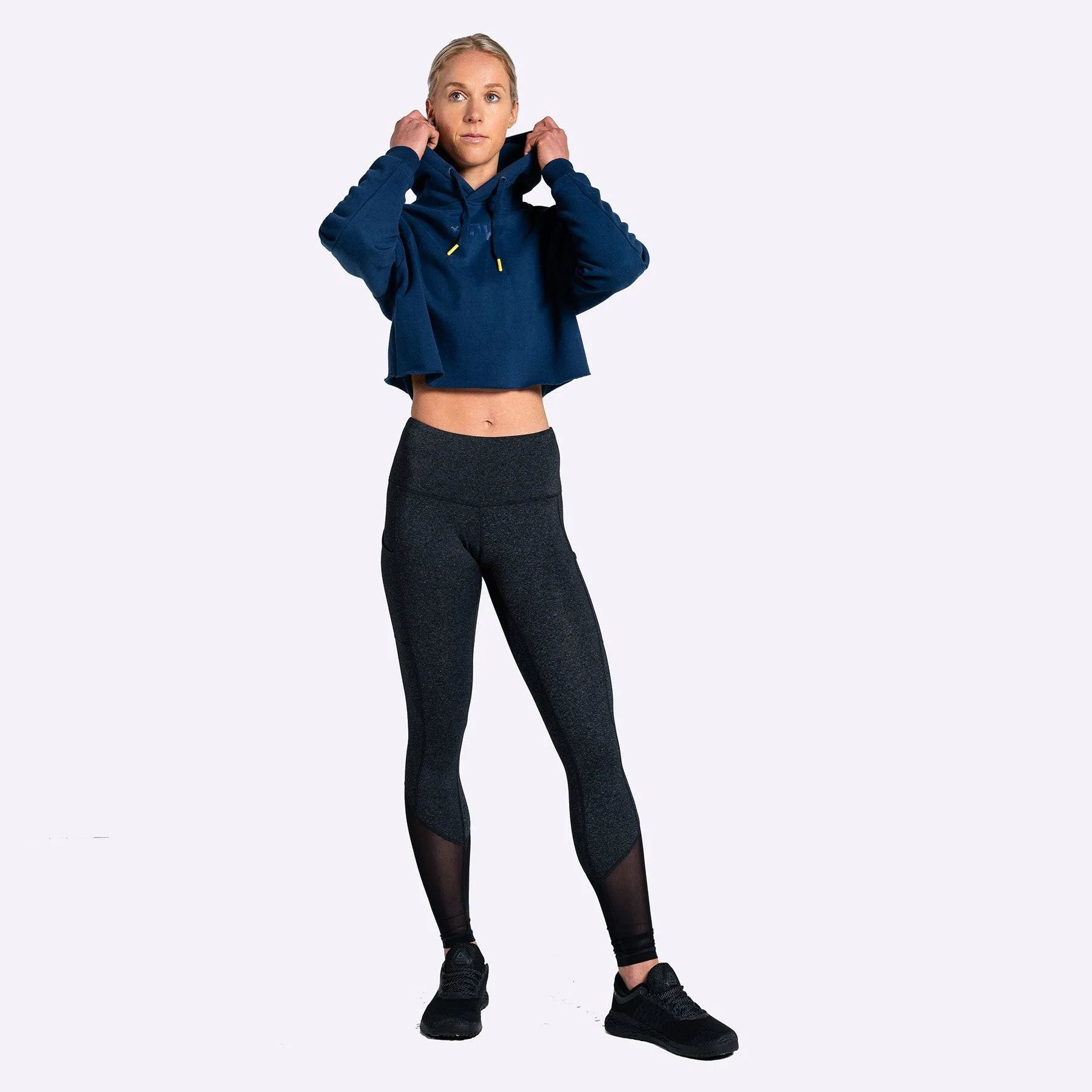 The WOD Life - Women's Wanderer Cropped Hoodie - INDIGO/CERISE