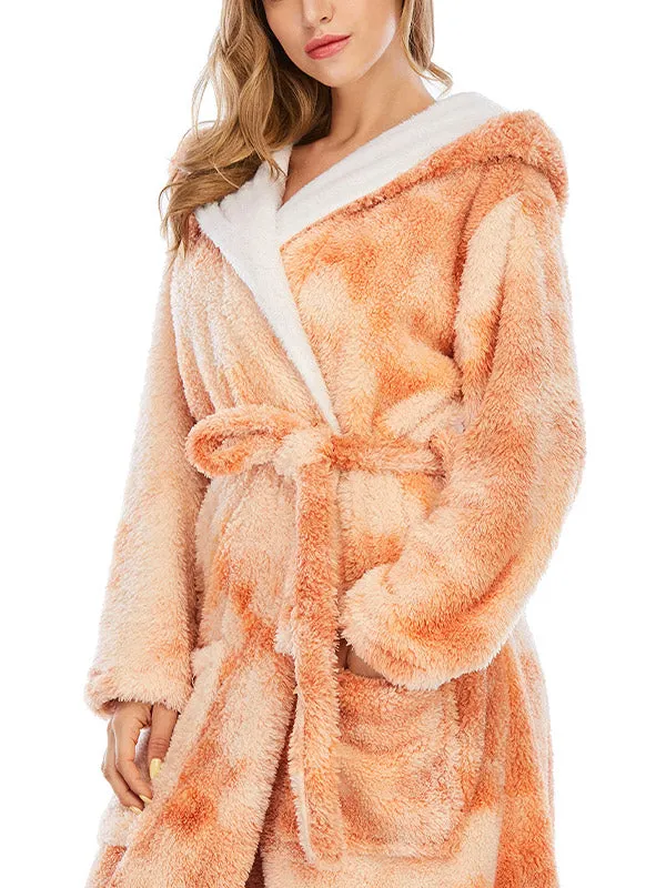 Tie Dye Fleece Lounge Robe
