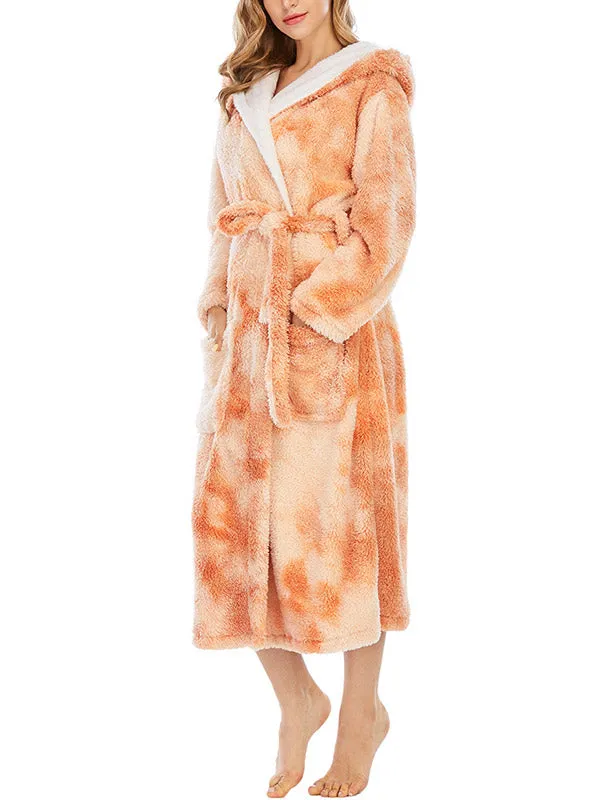 Tie Dye Fleece Lounge Robe