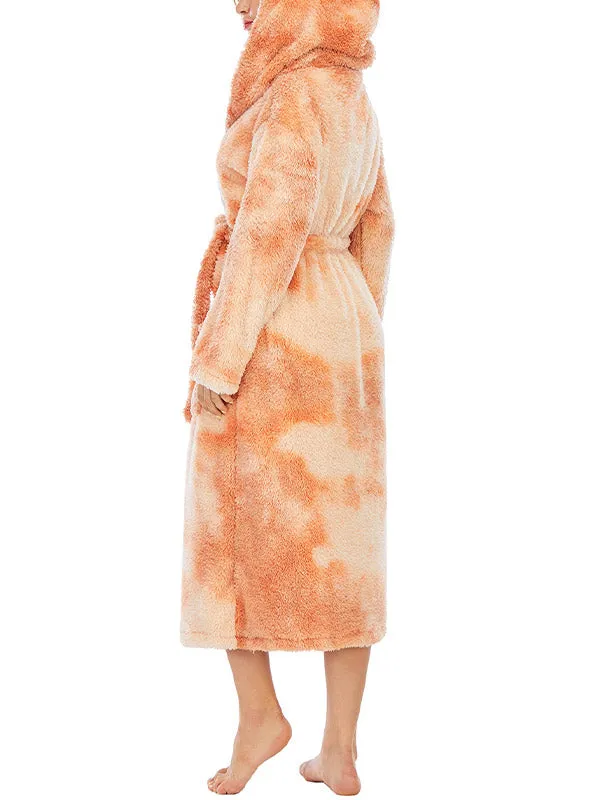 Tie Dye Fleece Lounge Robe