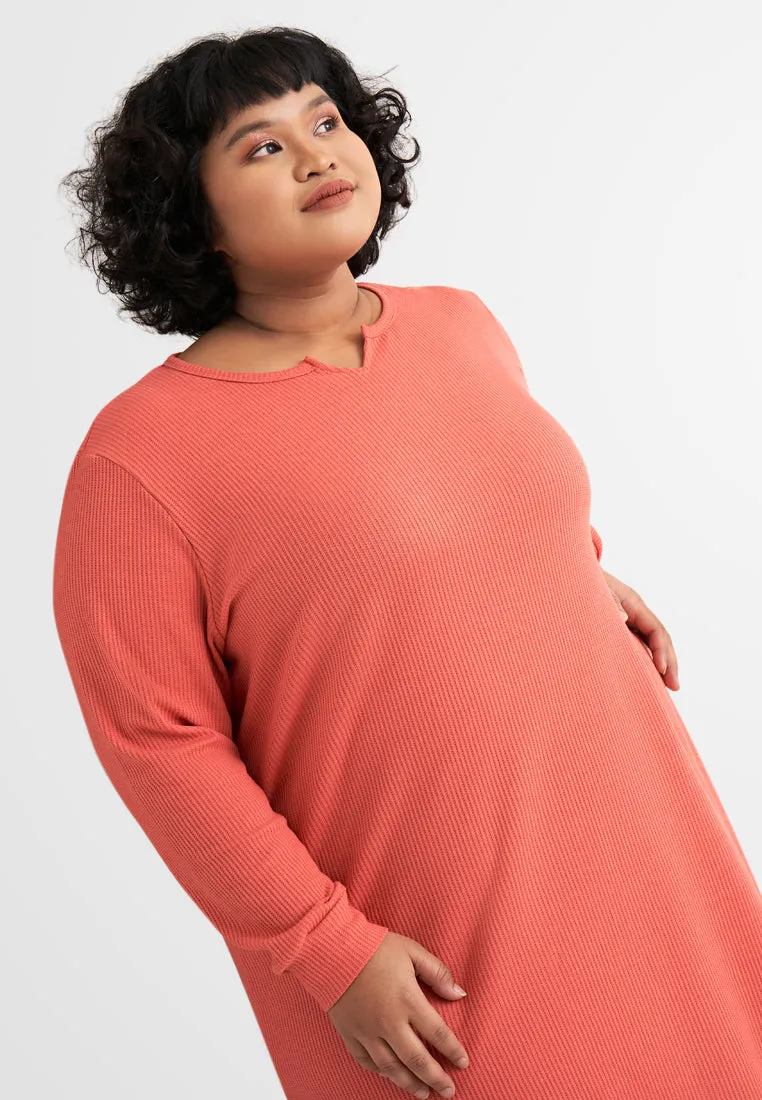 Willow Waffle Long Tunic Dress