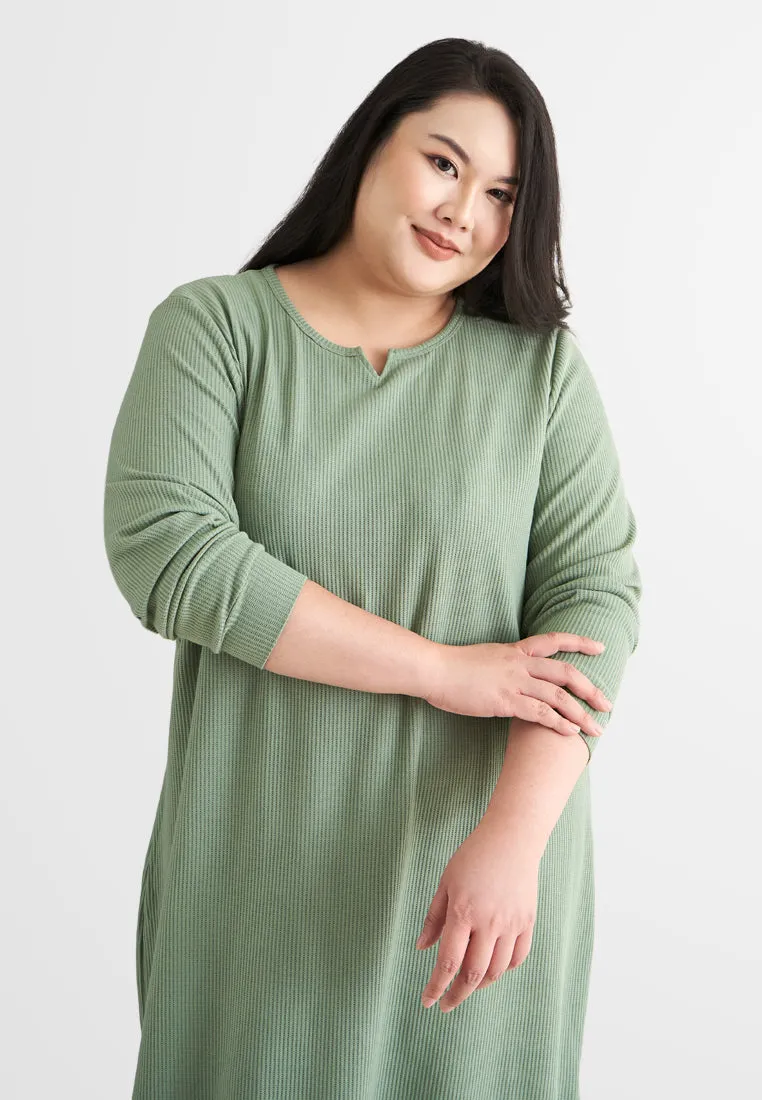 Willow Waffle Long Tunic Dress