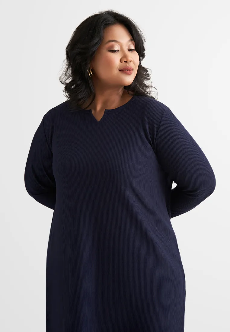 Willow Waffle Long Tunic Dress