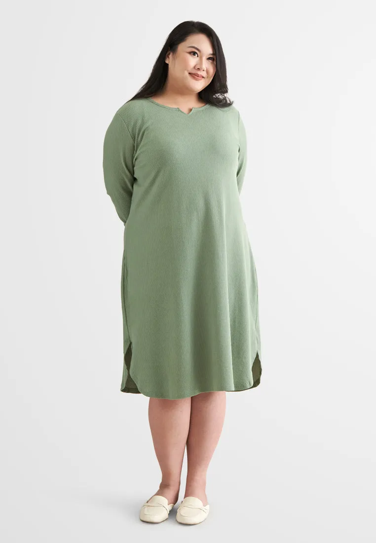 Willow Waffle Long Tunic Dress
