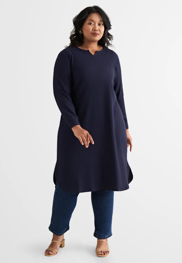 Willow Waffle Long Tunic Dress