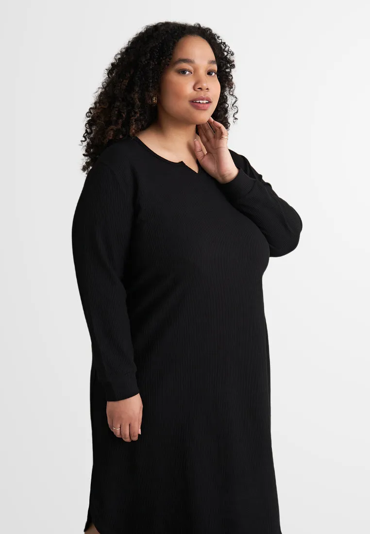 Willow Waffle Long Tunic Dress