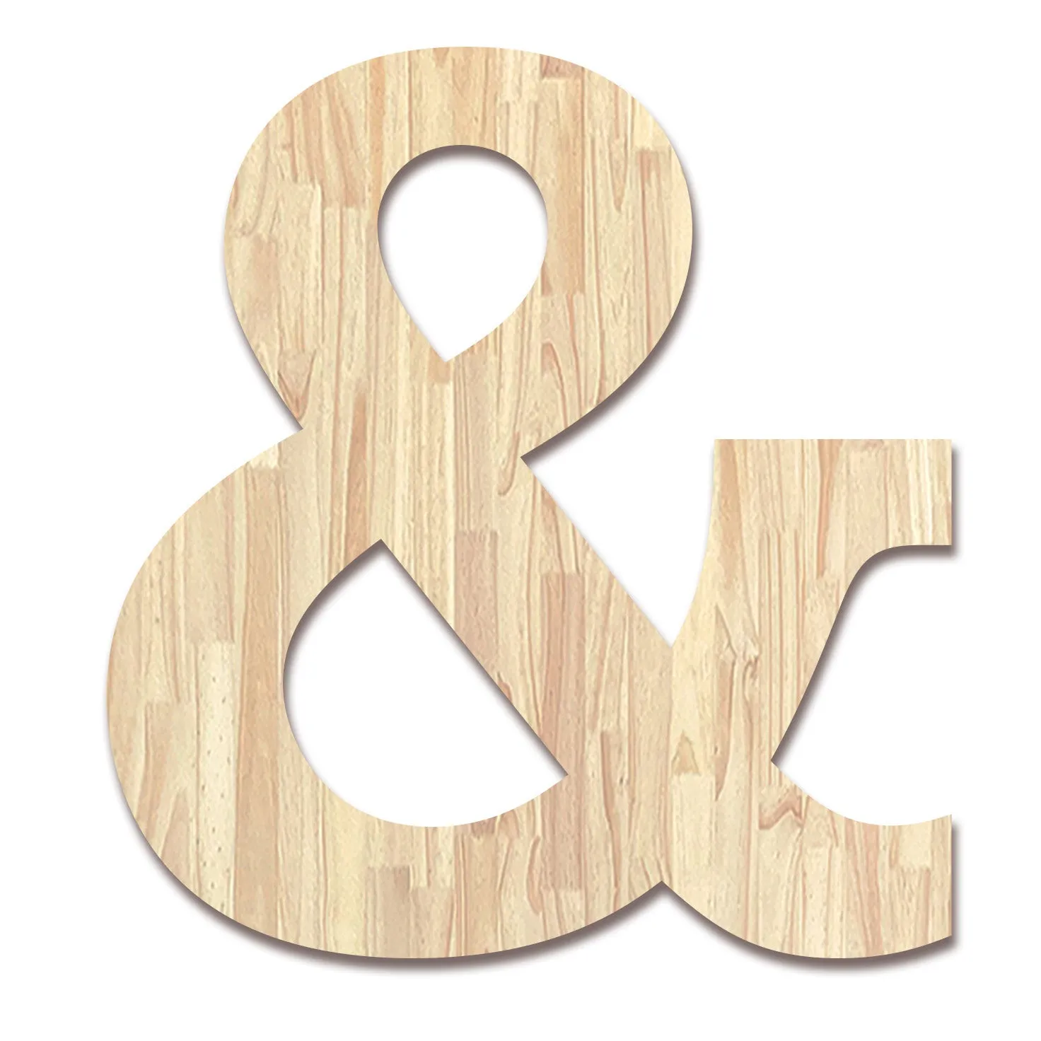 Wood Block Letter Unfinished Monogram Initial Alphabet Large Wall Numbers & Symbols for Home Bedroom Office Wedding Party DIY Decor Ready to Paint or Stain