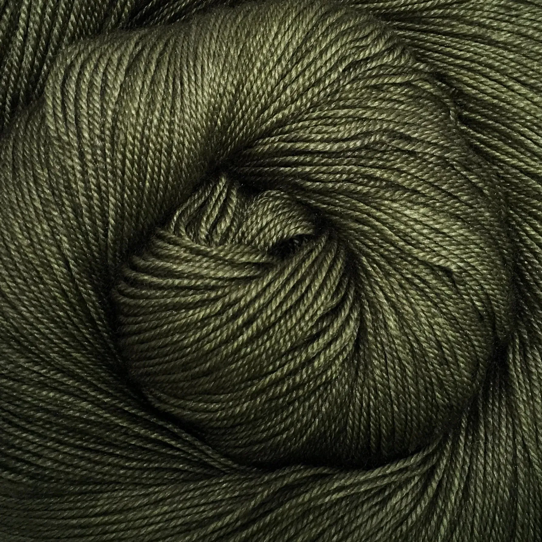 Yakity Yak Fingering Weight Yarn - Olive Semi Solid