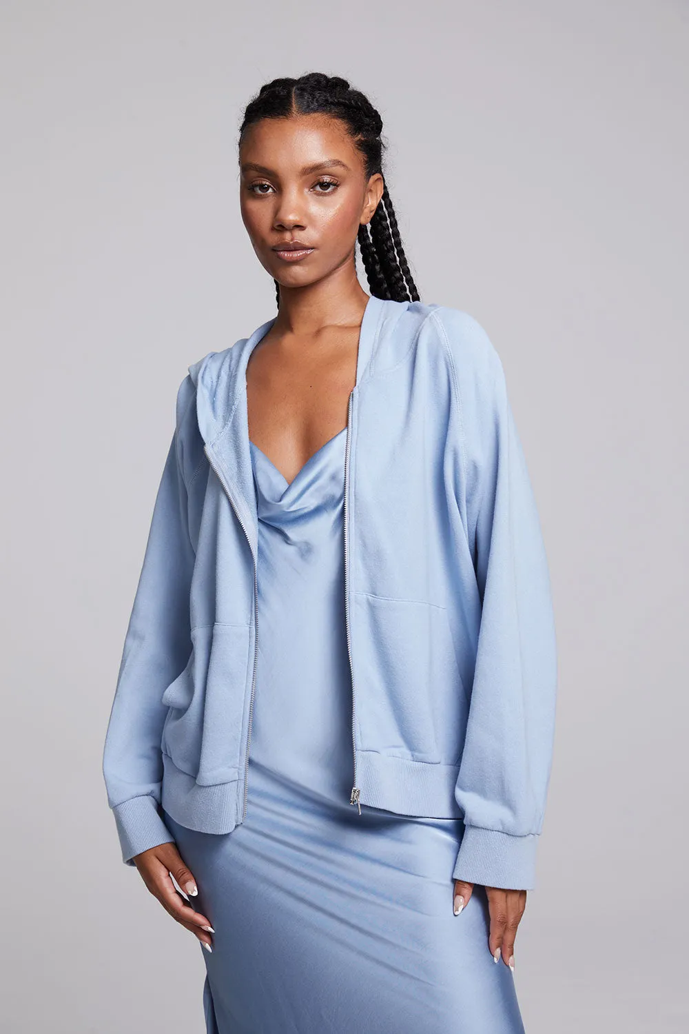 Yaro Blue Grotto Zip Up Sweatshirt