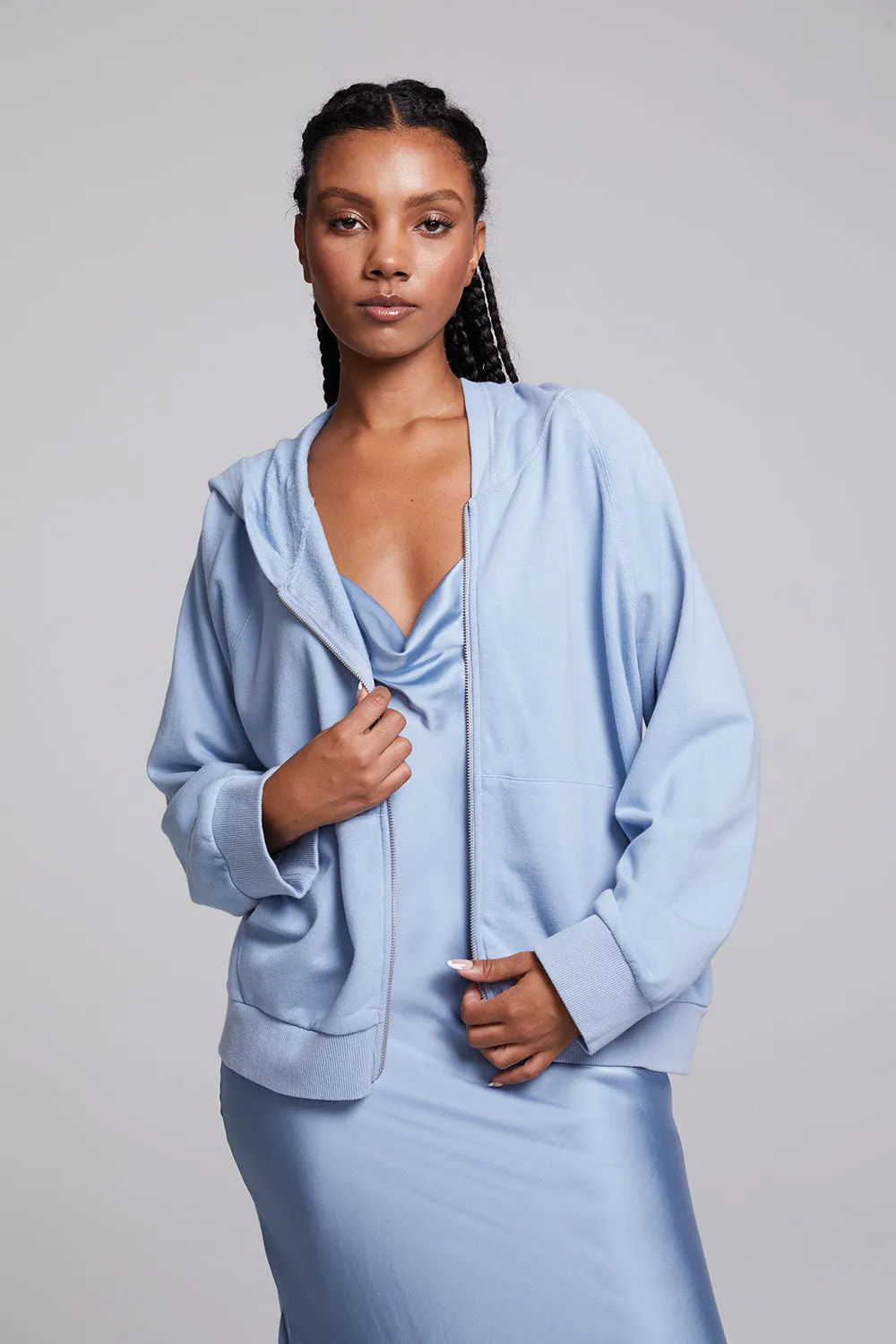 Yaro Blue Grotto Zip Up Sweatshirt