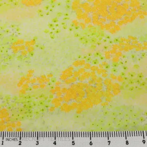 Yellow Spring Meadow Cotton Print